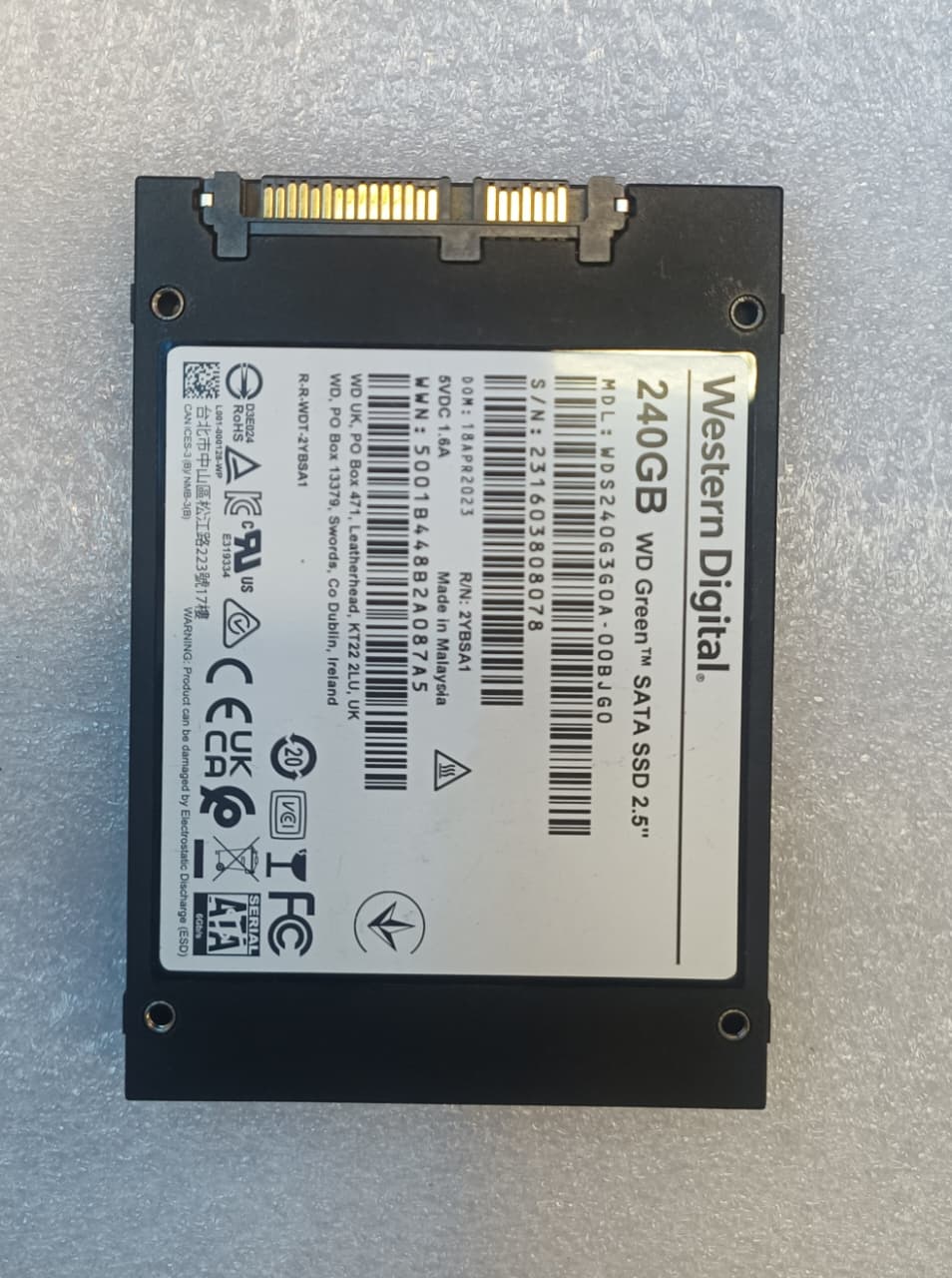 Olds WD Green SATA 240GB
