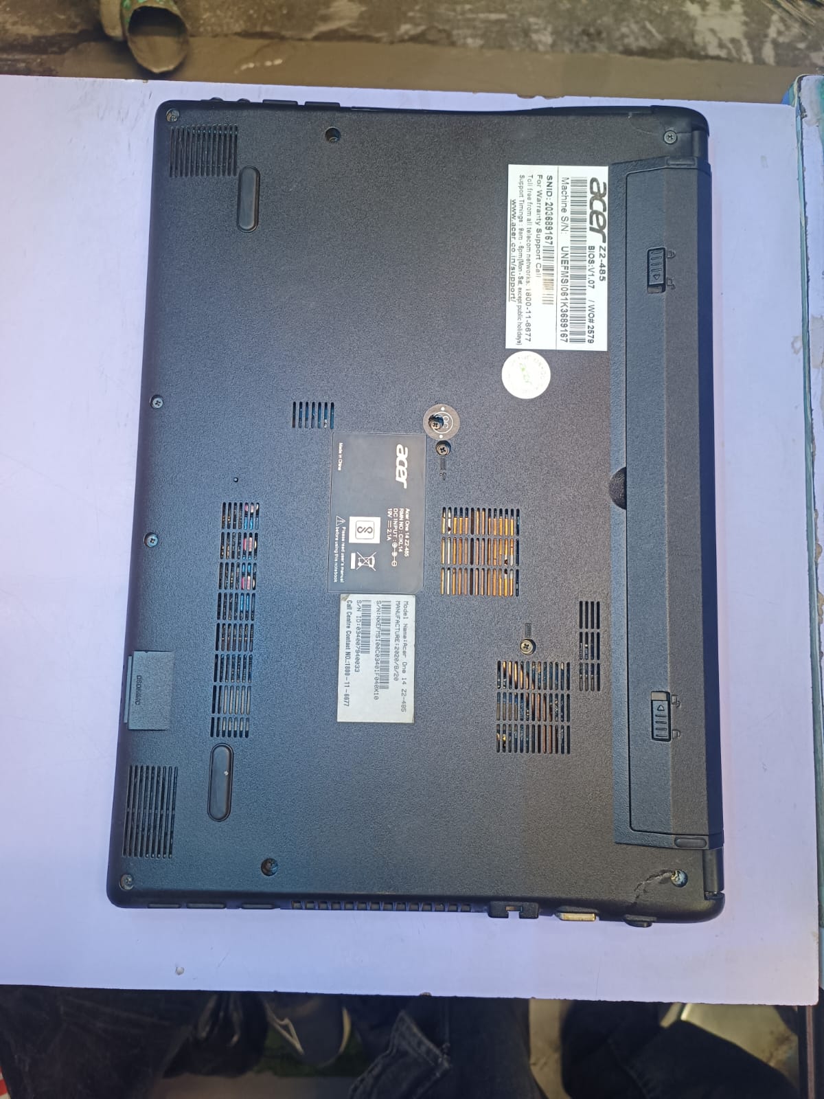 Olds Acer Laptop Pentium Gold/7th generation/4g.b/500 g.b